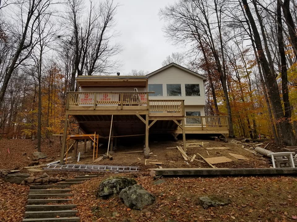 Beautiful home addition with expanded living space and modern architecture
